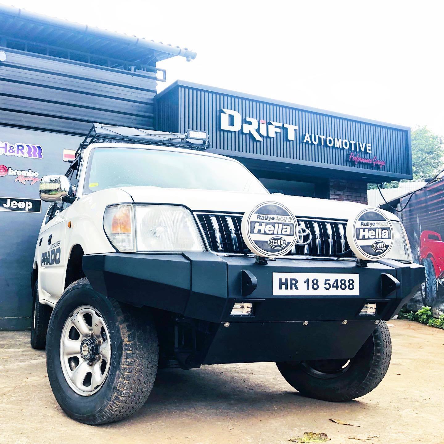 Toyota Prado with custom bumper at Drift Automotive